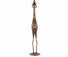 Metallic Figurine Statue Giraffe Set Of 2