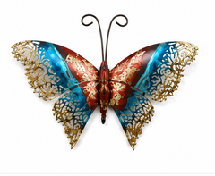 Golden Metal Butterfly Set Of 5 Wall Art