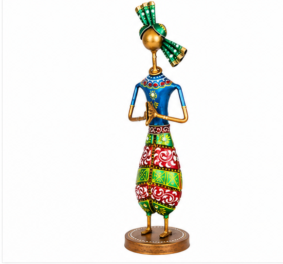 Multicolour Rajasthani Musician Men Set Of 3