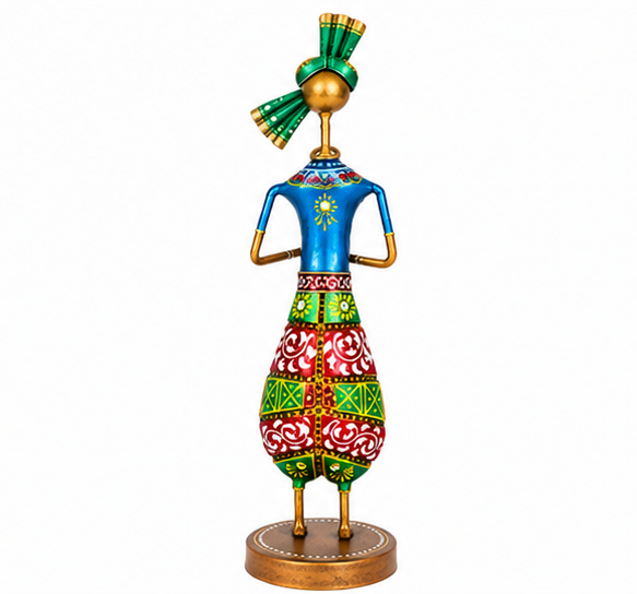 Multicolour Rajasthani Musician Men Set Of 3