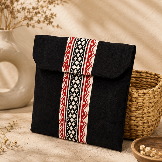 Toda Embroidered Elegant I-Pad Cover - Black