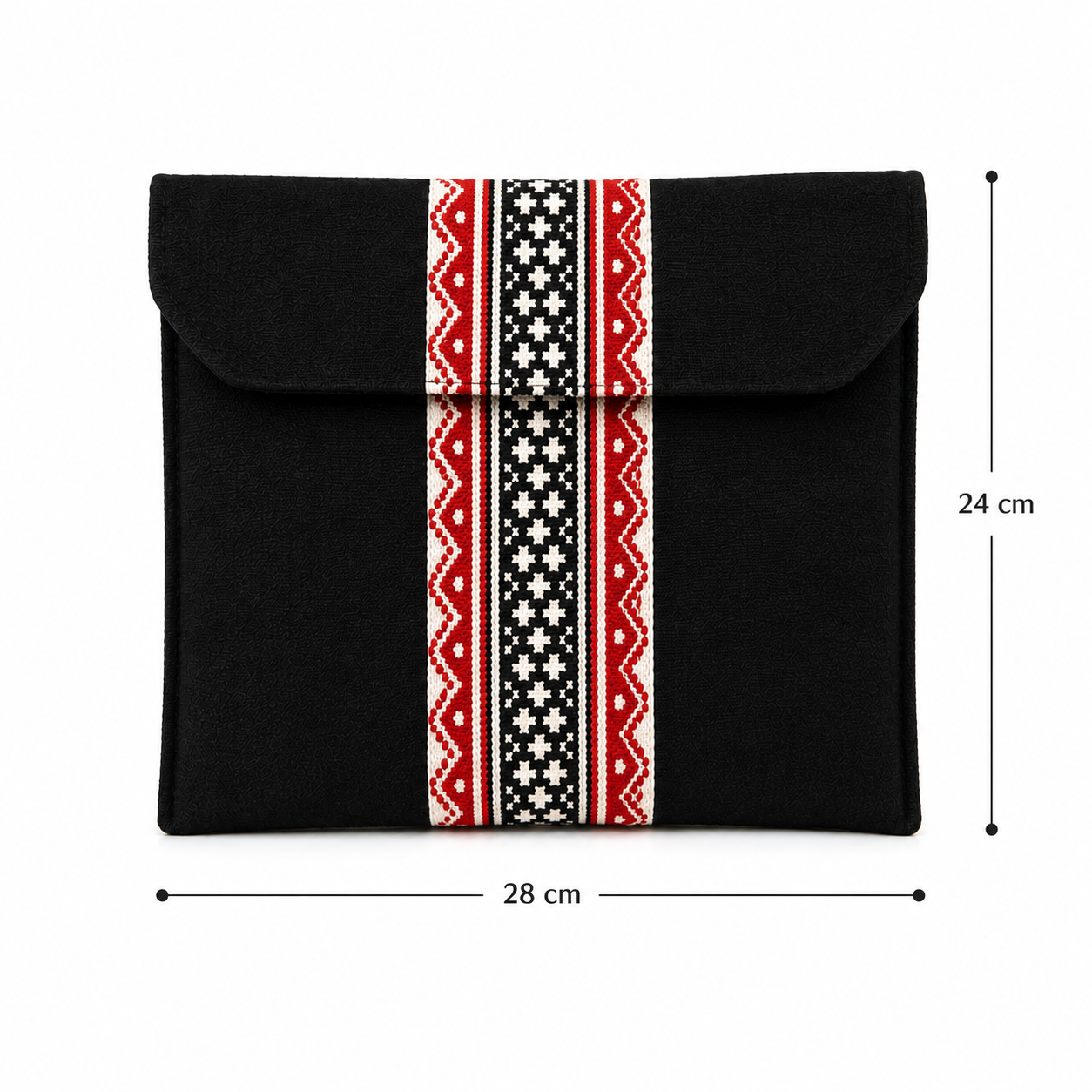 Toda Embroidered Elegant I-Pad Cover - Black