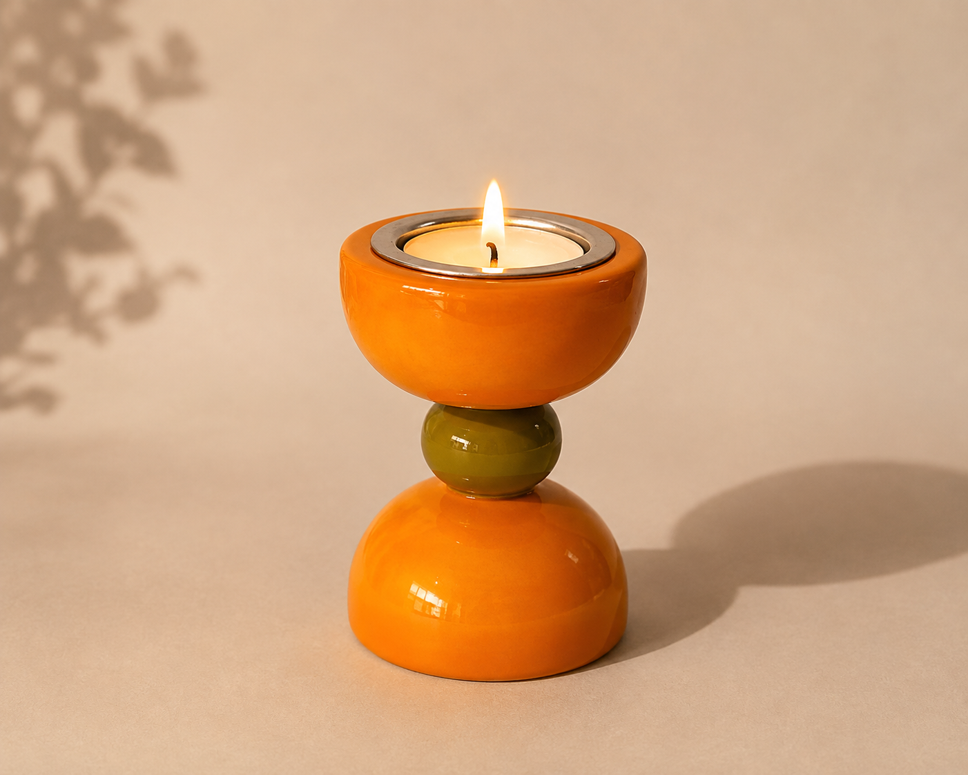 Hour glass candle Holder