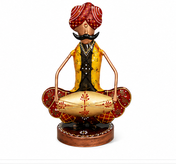 Rajasthani Musician Mustache Men Set Of 3