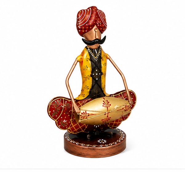 Rajasthani Musician Mustache Men Set Of 3
