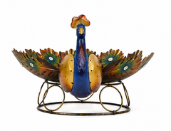Colourful Peacock Iron Bowl