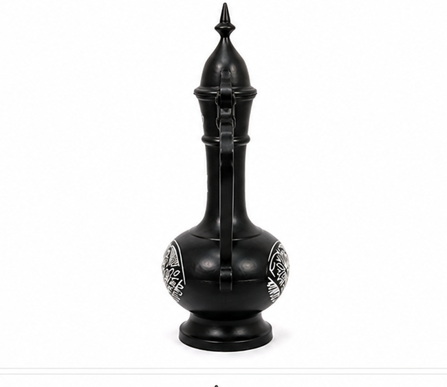 Black Metal Bidri Art Work Surahi Tarkashi Decorative Showpiece