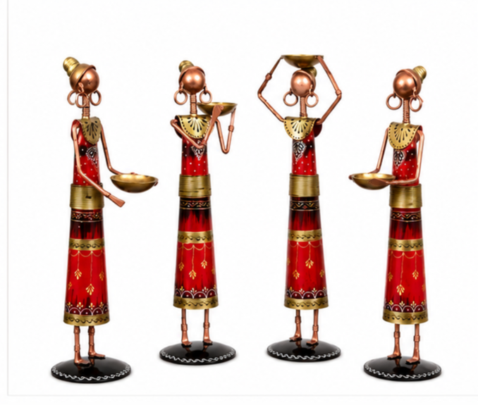 Tribal ladies Farmers Figurines Set Of 4