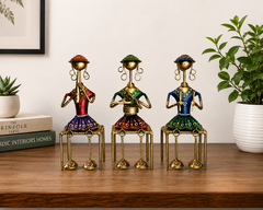 Tribal Sitting Dolls Set Of 3