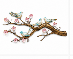 Wrought Iron Birds On Branch Wall Décor