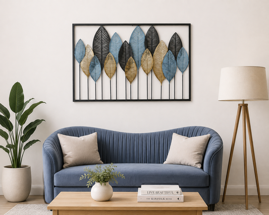 Multicolour Leaves Frames Metal Wall Décor