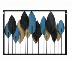 Multicolour Leaves Frames Metal Wall Décor