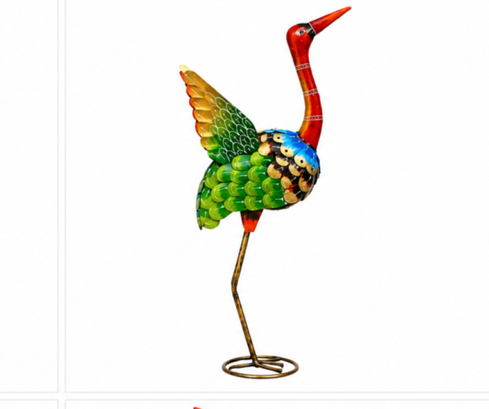 Colourful Bird Figurine Set Of 2
