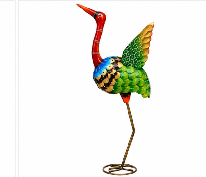 Colourful Bird Figurine Set Of 2