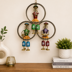 Lady Musicians In Ring Wall Hanging