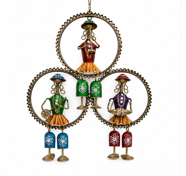 Lady Musicians In Ring Wall Hanging