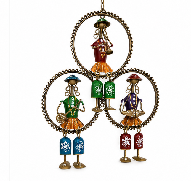 Lady Musicians In Ring Wall Hanging