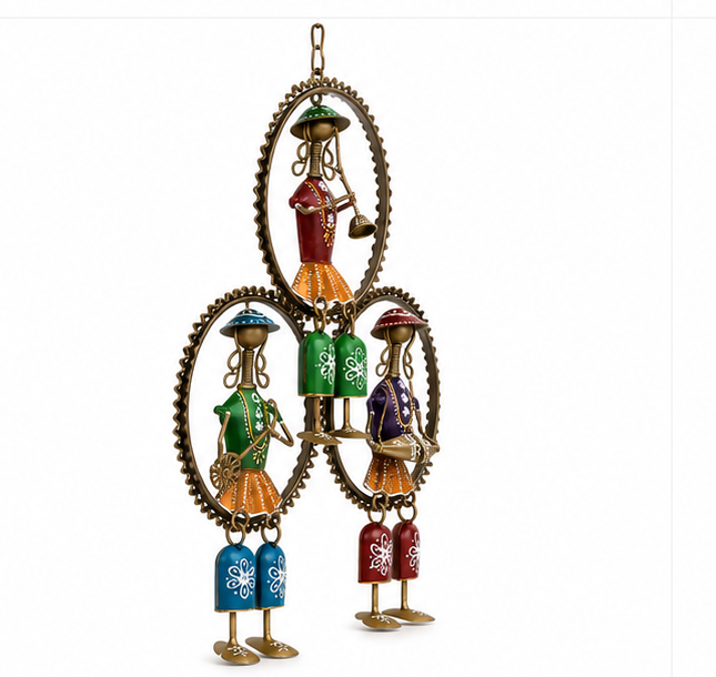 Lady Musicians In Ring Wall Hanging
