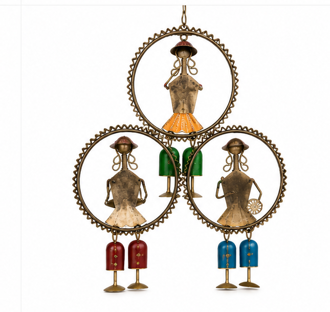 Lady Musicians In Ring Wall Hanging