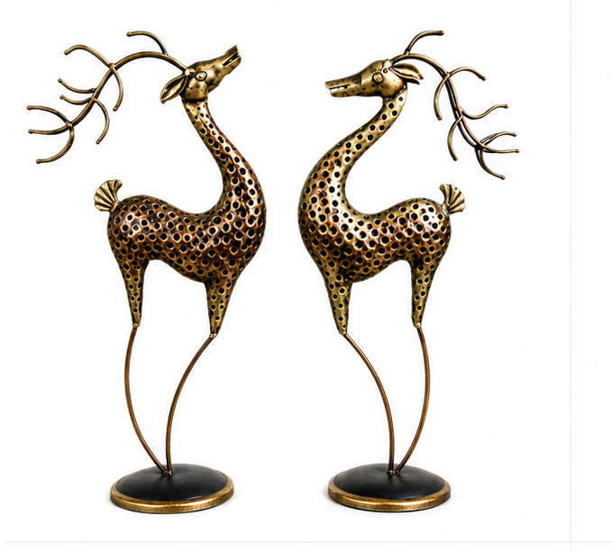 Antique Deer Pair Set of 2