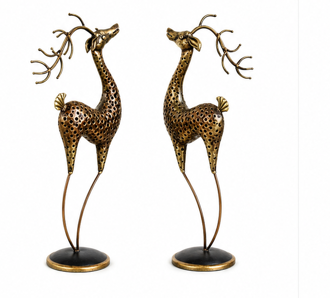 Antique Deer Pair Set of 2