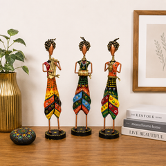 Rajasthani Musical Men With Pagdi Set Of 3
