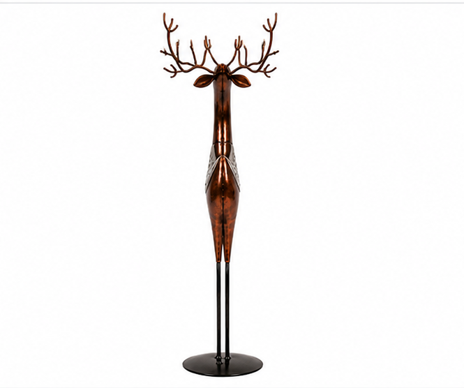 Antique Iron Pair Of Deer