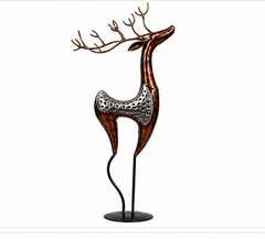 Antique Iron Pair Of Deer