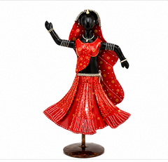 Multicolour Girls Doing Garba Set Of 2