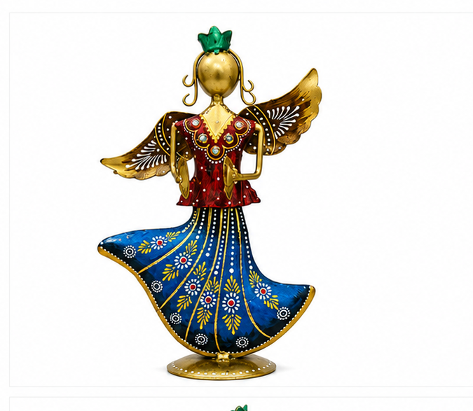 Colourful Metallic Rajasthani Set Of 3 Décor