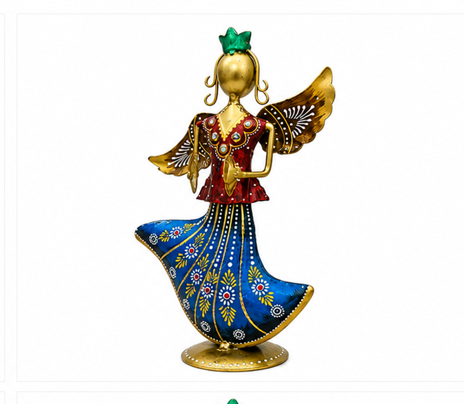 Colourful Metallic Rajasthani Set Of 3 Décor
