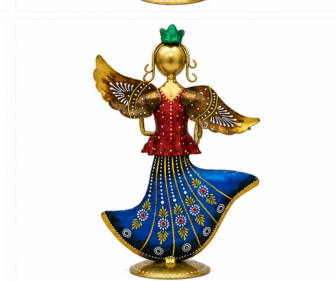 Colourful Metallic Rajasthani Set Of 3 Décor