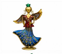 Colourful Metallic Rajasthani Set Of 3 Décor