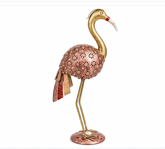 Classic Iron Pair Of Crane T-light Table Décor
