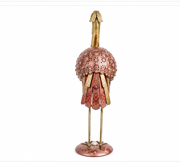 Classic Iron Pair Of Crane T-light Table Décor