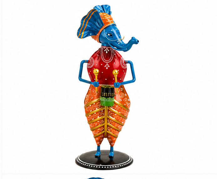 Colourful Musical Ganesha Set Of 3