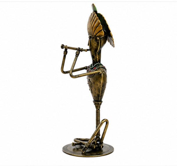 Gold Wrought Iron Human Figurine Set Of 4