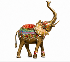 Handcrafted Elephant Figurine Set Of 2