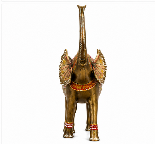 Handcrafted Elephant Figurine Set Of 2