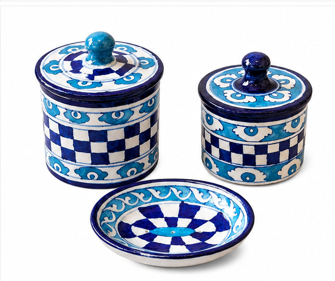 Blue Kitchen Container set of 3 (16 inch)
