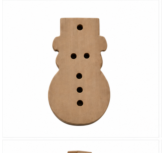 Wooden Snowman Pendant