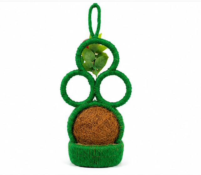 Jute Nest Wall Hanging Green