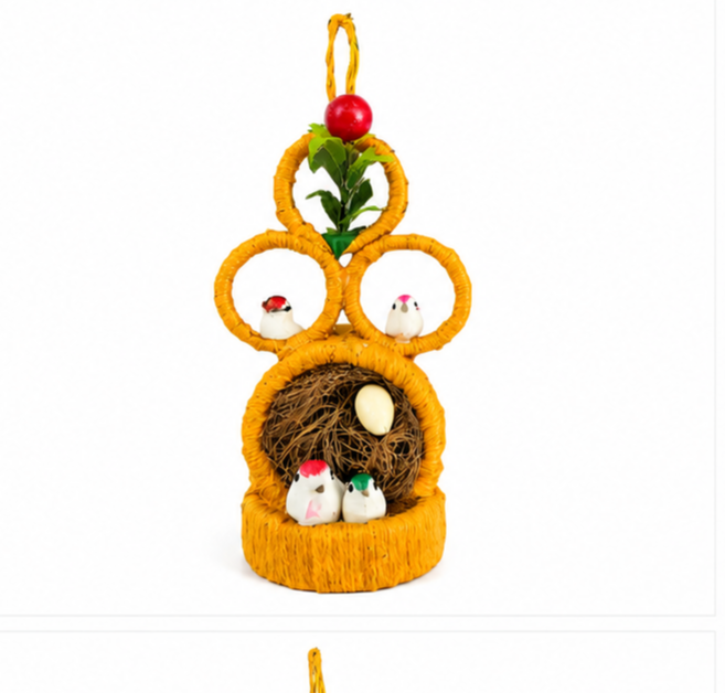 Jute Nest Wall Hanging Orange