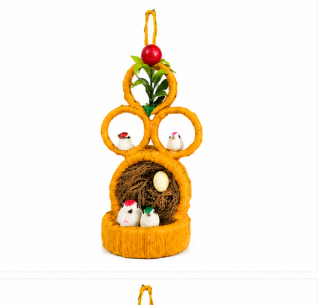 Jute Nest Wall Hanging Orange