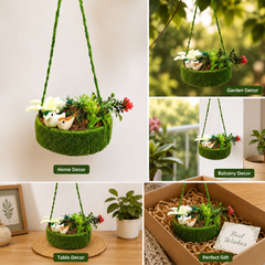 Jute Nest Wall Hanging Light Green
