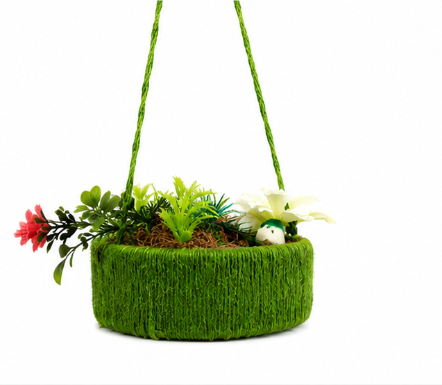 Jute Nest Wall Hanging Light Green