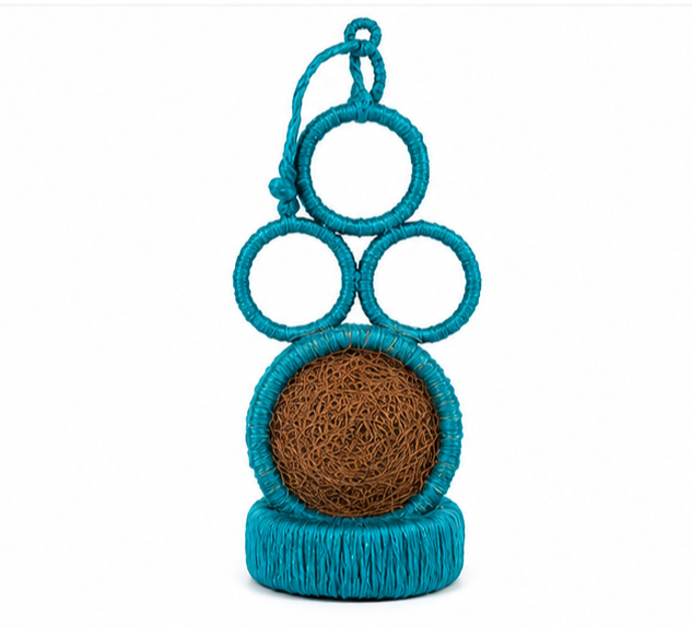 Jute Nest Wall Hanging Light Blue