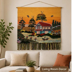Colorful Jute Wall Hanging