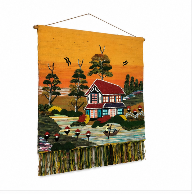Colorful Jute Wall Hanging