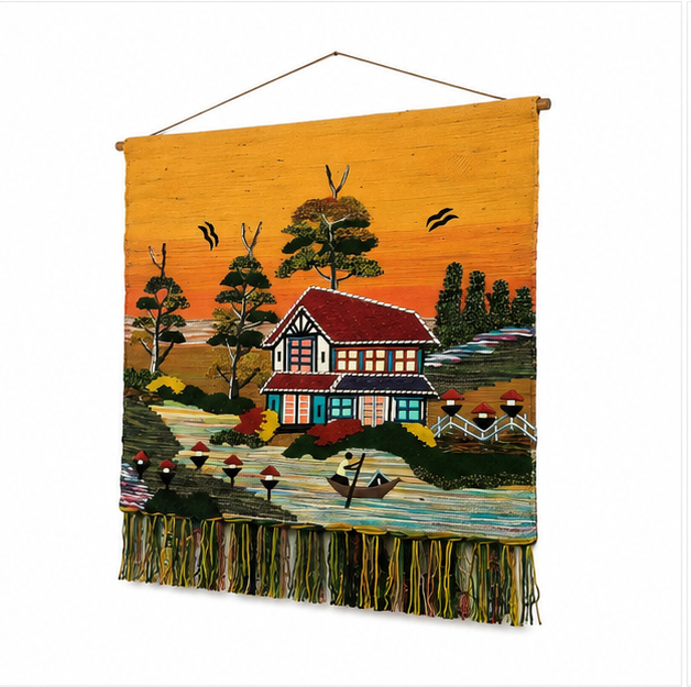 Colorful Jute Wall Hanging